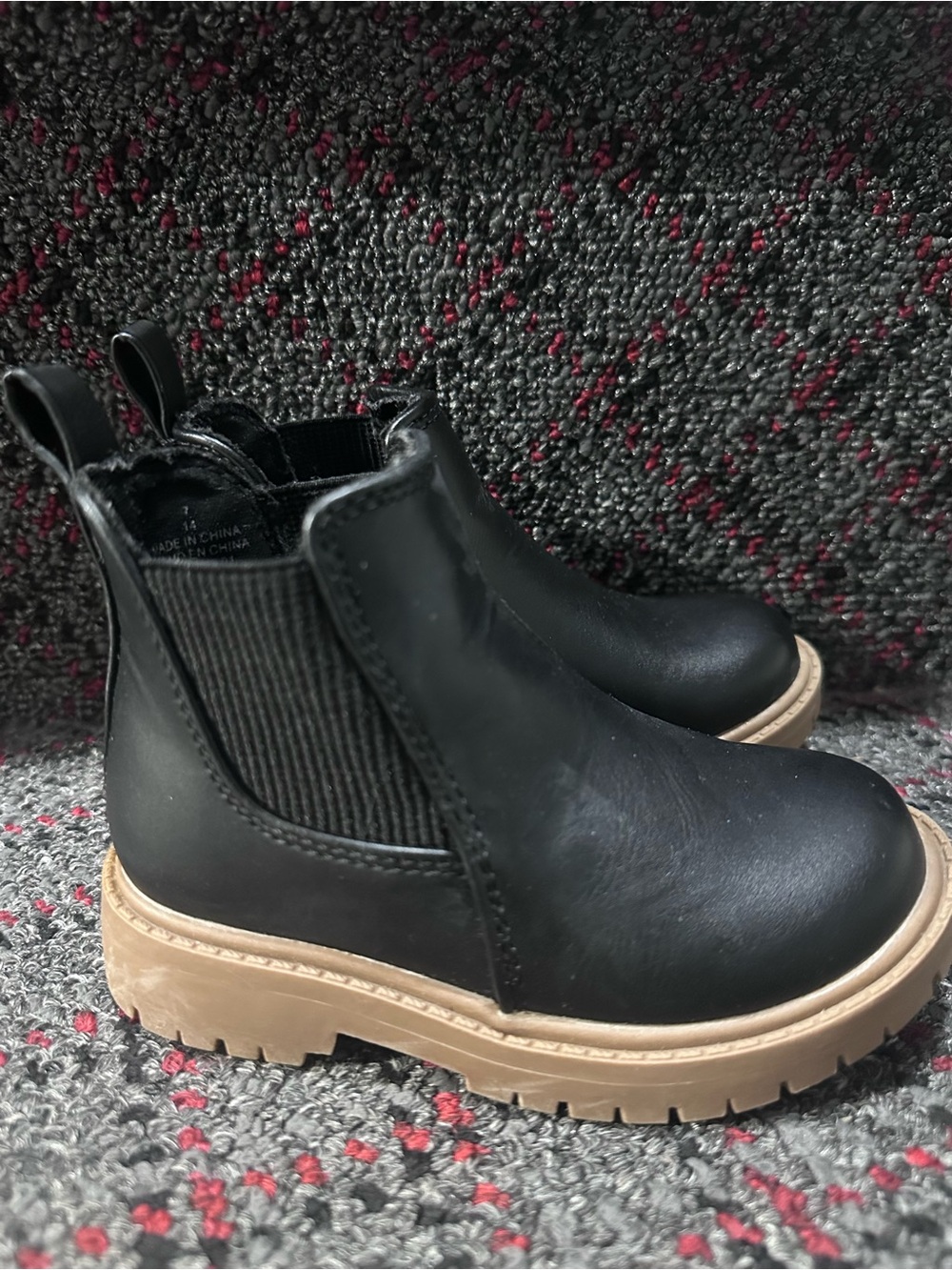 Old Navy Black and Tan Kids Chelsea Boots